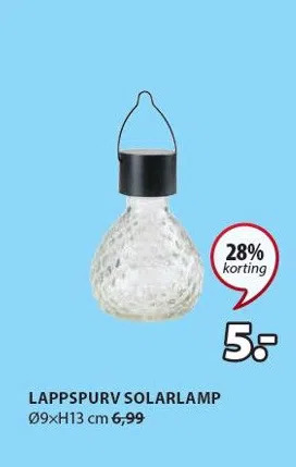 Jysk Lappspurv solarlamp aanbieding