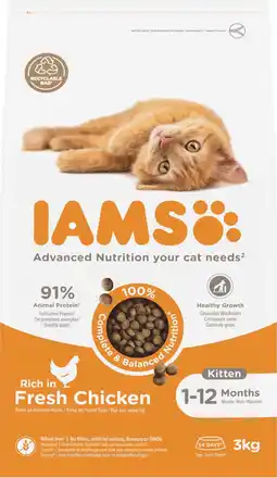 Intratuin Iams for vitality verse kip kitten 3 kg aanbieding