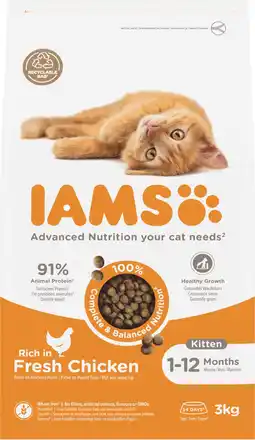 Intratuin Iams for vitality verse kip kitten 3 kg aanbieding