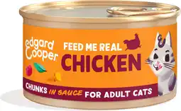 Intratuin Edgard & cooper kattenvoer chuncks in saus kip adult 85 g aanbieding