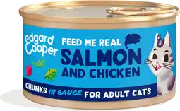 Intratuin Edgard & cooper kattenvoer chuncks in saus zalm/kip adult 85 g aanbieding