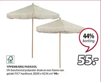 Jysk Yppenbjerg parasol aanbieding