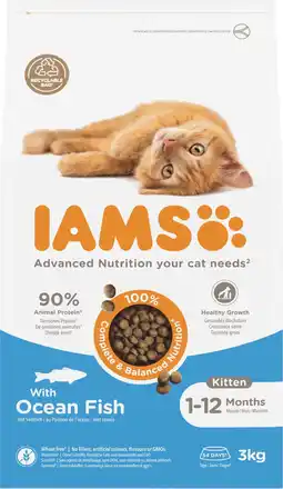 Intratuin Iams for vitality kattenvoer oceaan vis kitten 3 kg aanbieding
