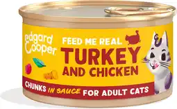 Intratuin Edgard & cooper kattenvoer chuncks in saus eend/kip adult 85 g aanbieding