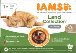 Intratuin Iams delights land collection gravy 12-pack 85 g aanbieding