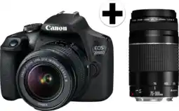 MediaMarkt Canon eos 2000d 18-55mm dc + 75-300mm aanbieding