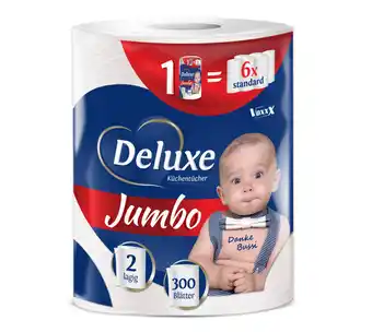 Voordeeldrogisterij Premium deluxe jumbo 2-laags keukenrol - 60 meter aanbieding