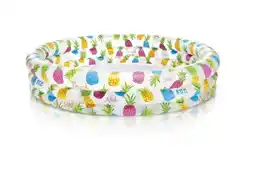 Welkoop Intex ananas 3 rings - zwembad - ananasprint - ø 132 cm - rond aanbieding