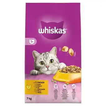 Welkoop Whiskas 1+ adult droge brokjes - kattenvoer - kip - 7 kg aanbieding