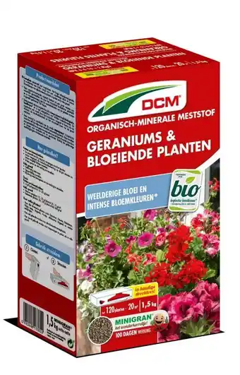 Welkoop Dcm meststof geraniums & bloeiende planten - siertuinmeststof - 1,5 kg aanbieding