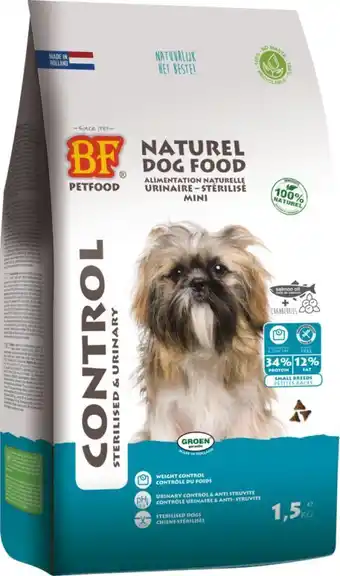 Welkoop Bf petfood control small breed - hondenvoer - 1,5 kg aanbieding
