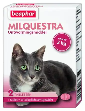 Welkoop Beaphar milquesta kat - wormenmiddel - 2 stuks aanbieding