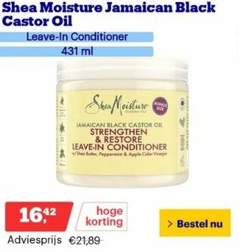 Bol.com Shea moisture jamaican black castor oil aanbieding