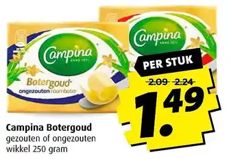 Boni Campina Botergoud 250 gram aanbieding