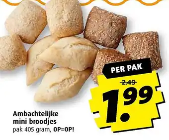 Boni Ambachtelijke mini broodjes 405 gram aanbieding