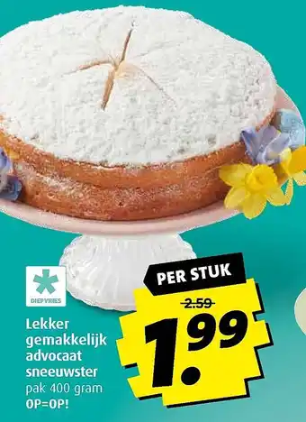 Boni Lekker gemakkelijk advocaat sneeuwster 400 gram aanbieding