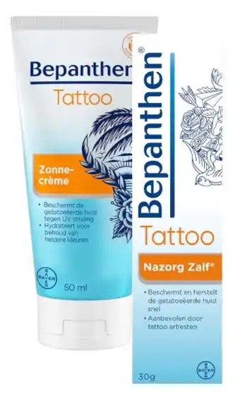 De Online Drogist Bepanthen tattoo zomerpakket - nazorg zalf en zonnecrème 2 stuks aanbieding