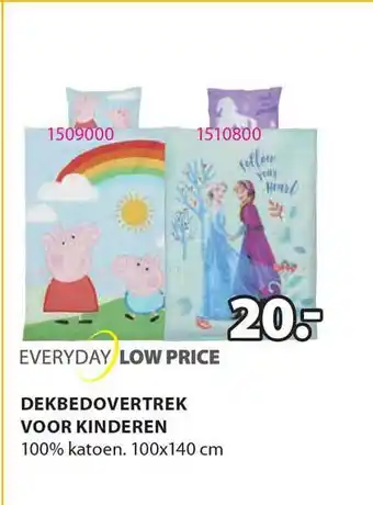 Jysk Dekbedovertrek voor kinderen 100x140 cm aanbieding