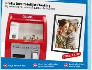 Kruidvat Gratis luxe fotolijst floating bij besteding van minimaal 5.00 op de fotokiosk. aanbieding