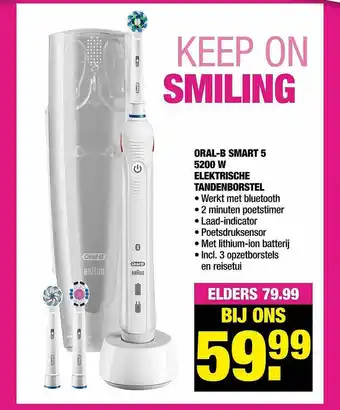 Big Bazar Oral-b smart 5 5200 w elektrische tandenborstel aanbieding