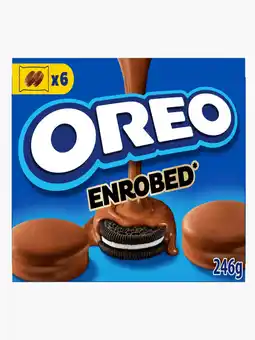 Flink Oreo enrobed koekjes omhuld met melkchocolade 6 x 41g aanbieding
