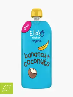Flink Ella's kitchen organic bananas + coconuts 4+ maanden 120g aanbieding