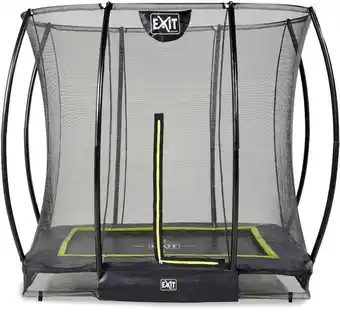 Toppy Exit silhouette inground trampoline met net - 214 x 153 cm - zwart aanbieding