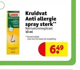 Kruidvat Kruidvat anti allergie spray sterk** aanbieding