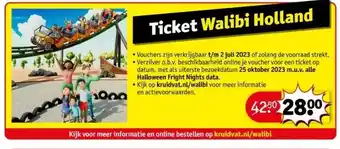 Kruidvat Ticket walibi holland aanbieding