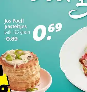 Boni Jos Poell pasteitjes 125 gram aanbieding