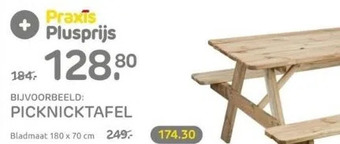 Praxis Picknicktafel aanbieding