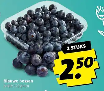 Boni Blauwe bessen bakje 125 gram aanbieding