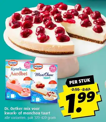 Boni Dr. Oetker mix voor kwark- of monchou taart aanbieding