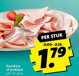 Boni Beenham of yorkham 120 gram aanbieding