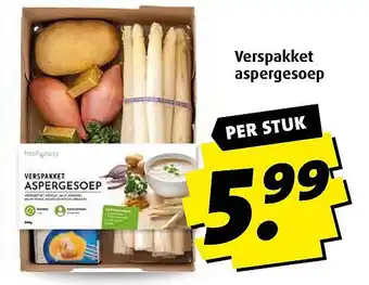 Boni Verspakket is. aspergesoep aanbieding