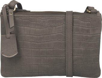 Bol.com Burkely by bol.com dames crossbodytas jorien - grijs/groen aanbieding