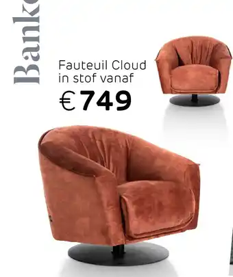 Henders & Hazel Fauteuil Cloud in stof aanbieding