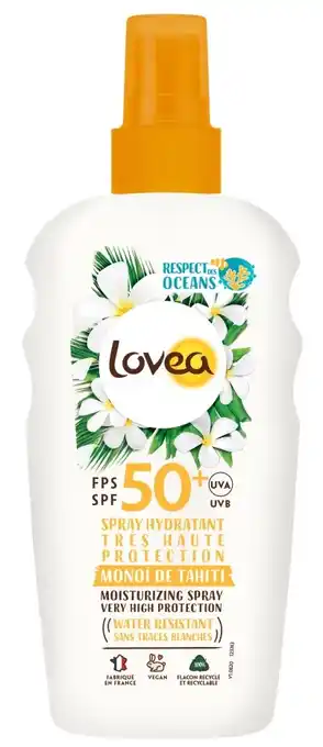 De Online Drogist Lovea moisturizing spray spf50 150ml aanbieding