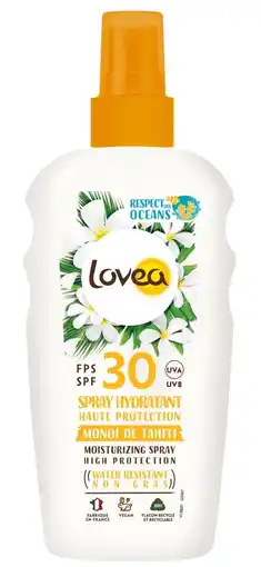 De Online Drogist Lovea moisturizing spray spf30 150ml aanbieding