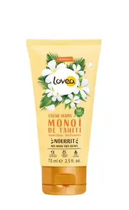 De Online Drogist Lovea handcrème tahiti monoï 75ml aanbieding