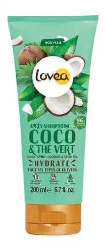 De Online Drogist Lovea conditioner - kokos & groene thee 200ml aanbieding