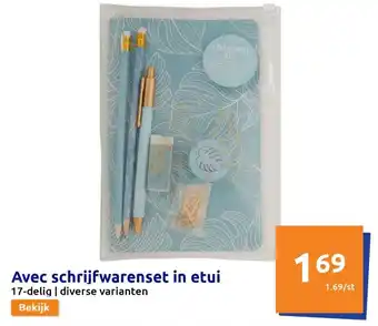 Action Avec schrijfwarenset in etui aanbieding