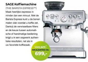 EP Beerepoot Sage koffiemachine aanbieding