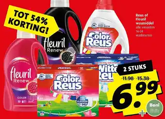 Boni Reus of fleuril wasmiddel aanbieding