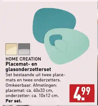 ALDI HOME CREATION Placemat- en glasonderzetterset aanbieding