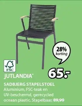 Jysk Jutlandia Sadbjerg Stapelstoel aanbieding