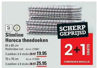 Sligro Slimline horeca theedoeken aanbieding