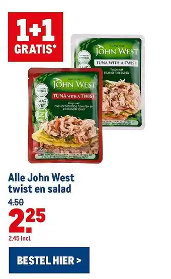 Makro Alle john west twist en salad aanbieding