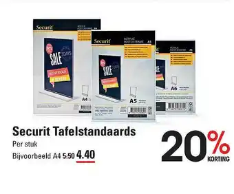 Sligro Securit tafelstandaards aanbieding