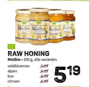 Ekoplaza Raw honing mielbio aanbieding